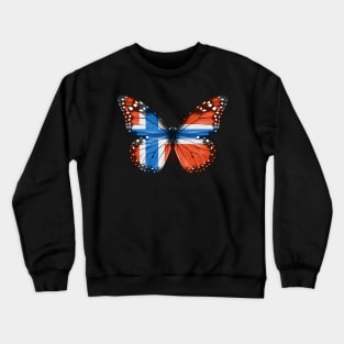 Norwegian Flag  Butterfly - Gift for Norwegian From Norway Crewneck Sweatshirt